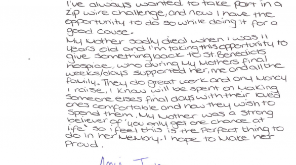 Amie's Zip Wire Story